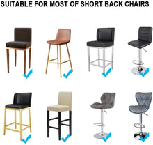 Load image into Gallery viewer, Solid Color Bar Stool Chair Cover Low Back Chair Spandex Seat Case Elastic Rotating Lift Chair Cover Dining Seat Protector