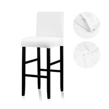 Load image into Gallery viewer, Solid Colors Elastic Chair Cover For Bar Stool Short Back Dining Room Spandex Stretch Slipcover For Chairs Banquet Wedding