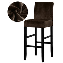 Load image into Gallery viewer, Solid Colors Elastic Chair Cover For Bar Stool Short Back Dining Room Spandex Stretch Slipcover For Chairs Banquet Wedding