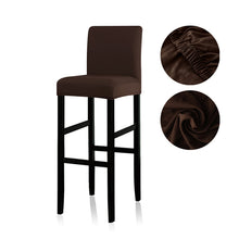 Load image into Gallery viewer, Solid Colors Elastic Chair Cover For Bar Stool Short Back Dining Room Spandex Stretch Slipcover For Chairs Banquet Wedding