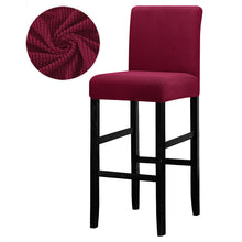 Load image into Gallery viewer, Solid Colors Elastic Chair Cover For Bar Stool Short Back Dining Room Spandex Stretch Slipcover For Chairs Banquet Wedding