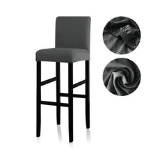 Load image into Gallery viewer, Solid Colors Elastic Chair Cover For Bar Stool Short Back Dining Room Spandex Stretch Slipcover For Chairs Banquet Wedding