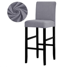 Load image into Gallery viewer, Solid Colors Elastic Chair Cover For Bar Stool Short Back Dining Room Spandex Stretch Slipcover For Chairs Banquet Wedding