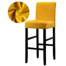 Load image into Gallery viewer, Solid Colors Elastic Chair Cover For Bar Stool Short Back Dining Room Spandex Stretch Slipcover For Chairs Banquet Wedding