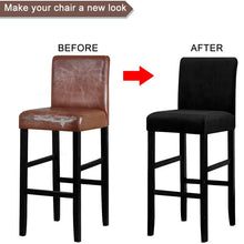Load image into Gallery viewer, Solid Colors Elastic Chair Cover For Bar Stool Short Back Dining Room Spandex Stretch Slipcover For Chairs Banquet Wedding
