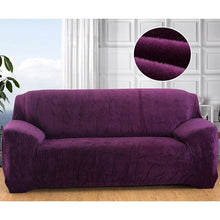Load image into Gallery viewer, Plush Sofa Cover Stretch Solid Color Thick Slipcover Sofa Covers for Living Room Pets Chair Cover Cushion Cover Sofa Towel 1PC