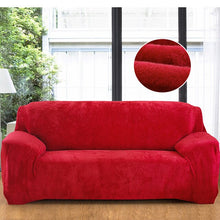 Load image into Gallery viewer, Plush Sofa Cover Stretch Solid Color Thick Slipcover Sofa Covers for Living Room Pets Chair Cover Cushion Cover Sofa Towel 1PC