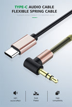 Load image into Gallery viewer, Elbow spring expansion Usb Type C To 3.5mm Aux Audio Cable Headset Speaker Headphone Jack Adapter Car Aux Adapter USB-C Cable