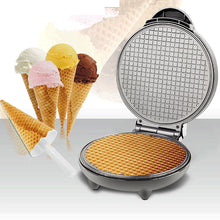 Load image into Gallery viewer, Electric Crispy Egg Roll Maker Omelet Sandwich Iron Crepe Baking Pan Waffle Pancake Oven DIY Ice Cream Cone Machine EU Plug