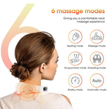 Load image into Gallery viewer, Electric Neck Cervical Massager 4-Head Heating Deep Kneading Physiotherapy TENS Micro Current Pulse 6 Modes 15-level Shoulder