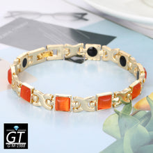 Load image into Gallery viewer, Elegant Women Rose Gold Energy Stone Magnetic Therapy Weight Loss Bracelet Slimming Health Jewelry Gifts