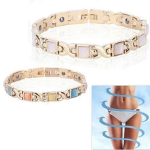 Load image into Gallery viewer, Elegant Women Rose Gold Energy Stone Magnetic Therapy Weight Loss Bracelet Slimming Health Jewelry Gifts
