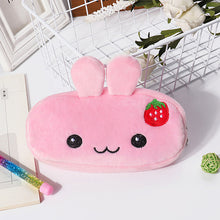 Load image into Gallery viewer, Pencil Case Cartoon Animals Plush Pouch Bag Key Chain Coin Purse Wallet