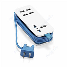 Load image into Gallery viewer, Power Strip With 4 USB Portable Extension Socket Euro Plug 1.5m Cable Travel Adapter USB Smart Phone Wall Charger Desktop Hub