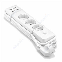 Load image into Gallery viewer, Power Strip With 4 USB Portable Extension Socket Euro Plug 1.5m Cable Travel Adapter USB Smart Phone Wall Charger Desktop Hub