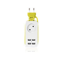 Load image into Gallery viewer, Power Strip With USB Portable Extension Socket European Plug 1.5m Cable Power Strip Travel Adapter