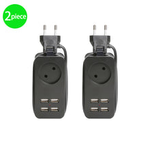 Load image into Gallery viewer, Power Strip With USB Portable Extension Socket European Plug 1.5m Cable Power Strip Travel Adapter