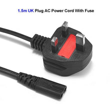 Load image into Gallery viewer, IEC C7 Power Cable UK Euro AU EU Figure 8 Power Extension Cord For Power Supply Portable Radios Sony PS4 3Printer