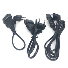 Load image into Gallery viewer, Male Plug with 90 Degree To Female Socket Power Extension Cable For PC Computer PDU 0.3m/0.6m/1.8m EU 2Prong Bend Angled Cord