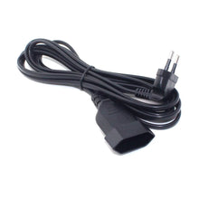 Load image into Gallery viewer, Male Plug To Female Socket Power Extension Cable For PC Computer PDU 0.3m/0.6m/1.8m EU 2Prong Bend Angled Cord