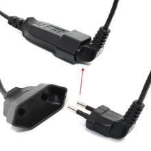 Load image into Gallery viewer, Male Plug To Female Socket Power Extension Cable For PC Computer PDU 0.3m/0.6m/1.8m EU 2Prong Bend Angled Cord