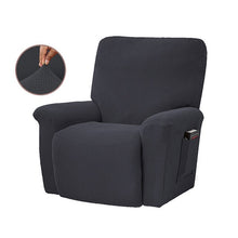 Load image into Gallery viewer, European Style Recliner Stretch Sofa Cover Charcoal Thickened Fleece Recliner Protection Pad Non-slip Furniture Cover