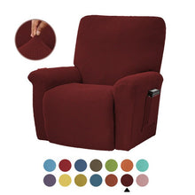 Load image into Gallery viewer, European Style Recliner Stretch Sofa Cover Charcoal Thickened Fleece Recliner Protection Pad Non-slip Furniture Cover