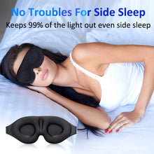Load image into Gallery viewer, Eye Sleep Cover Satin 3D Sleeping Eye Mask Adjustable Band Padded Reusable Soft Relax Eyepatch for Travel Blindfold Women Men