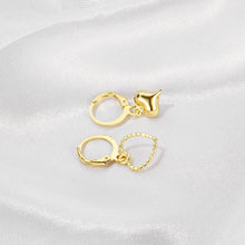 Load image into Gallery viewer, Korean Fashion Metal Love Heart Circle Drop Small Earrings for Women Trend Pendant Piercing Earrings Set Jewelry