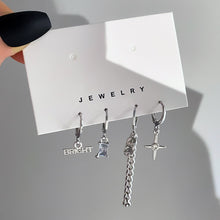 Load image into Gallery viewer, Korean Fashion Metal Love Heart Circle Drop Small Earrings for Women Trend Pendant Piercing Earrings Set Jewelry