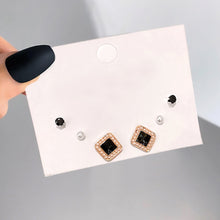 Load image into Gallery viewer, Korean Fashion Metal Love Heart Circle Drop Small Earrings for Women Trend Pendant Piercing Earrings Set Jewelry