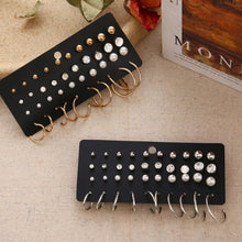Load image into Gallery viewer, Women's Earrings Set Pearl Earrings For Women Bohemian Fashion Jewelry 2020 Geometric Crystal Heart Stud Earrings