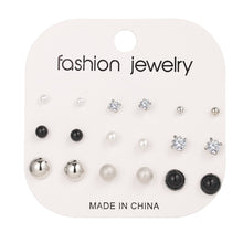 Load image into Gallery viewer, Women's Earrings Set Pearl Earrings For Women Bohemian Fashion Jewelry 2020 Geometric Crystal Heart Stud Earrings