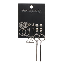 Load image into Gallery viewer, Women's Earrings Set Pearl Earrings For Women Bohemian Fashion Jewelry 2020 Geometric Crystal Heart Stud Earrings