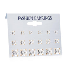 Load image into Gallery viewer, Women's Earrings Set Pearl Earrings For Women Bohemian Fashion Jewelry 2020 Geometric Crystal Heart Stud Earrings