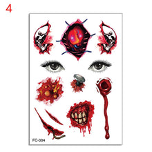 Load image into Gallery viewer, Facial makeup Sticker Special Waterproof Face tattoo Day of The Dead Skull Face dress up Halloween Temporary Tattoo Stickers