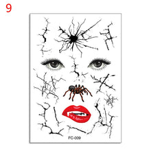 Load image into Gallery viewer, Facial makeup Sticker Special Waterproof Face tattoo Day of The Dead Skull Face dress up Halloween Temporary Tattoo Stickers