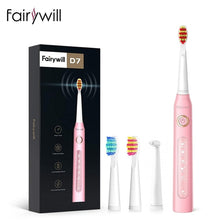 Load image into Gallery viewer, Fairywill Electric Sonic Toothbrush USB Charge Rechargeable Adult Waterproof Electronic Tooth 8 Brushes Replacement Heads
