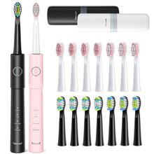 Load image into Gallery viewer, Sonic Electric Toothbrush Waterproof USB Charge Rechargeable Electric Toothbrush 8 Brush Replacement Heads Adult