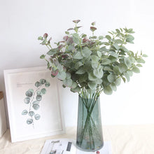 Load image into Gallery viewer, 8pcs Fake Flowers Plant Nordic Style Eucalyptus Artificial Plants Wedding Silk Flower Bunch for Home Hotel Party Living Room Decor