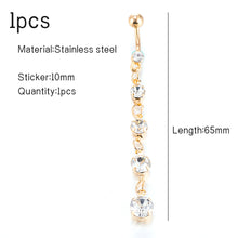 Load image into Gallery viewer, Fashion Women Girl Drop Body Piercing Dangle Navel Belly Button Bar Barbell Rings Jewelry