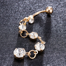Load image into Gallery viewer, Fashion Women Girl Drop Body Piercing Dangle Navel Belly Button Bar Barbell Rings Jewelry