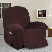 Load image into Gallery viewer, Recliner Chair Cover Velvet Plush Sofa Cover for Large Recliner Thick Velvet Furniture Protector with Elastic Bottom Couch Cover