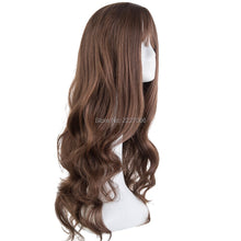 Load image into Gallery viewer, Fei-Show Synthetic Heat Resistant Fiber Long Curly Silver Grey Thin Bangs Hair Costume Cosplay Wigs Carnival Events Hairpiece