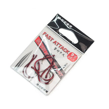 Load image into Gallery viewer, Fishing Barbed Hook Bend Mouth Triangular Fast Attack Super Needle Point Fishhook Black Seabream Bass Japan Hooks 4-8 Piece Pack