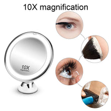Load image into Gallery viewer, Makeup Mirror 10X Magnifying Mirrors LED Lighted Touch Screen Vanity Mirror Portable Dressing Table Cosmetic Mirrors