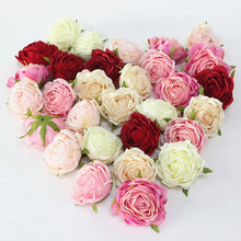 Load image into Gallery viewer, Artificial Flowers Head Retro Rose Heads High Quality Silk Roses Wedding decor fake flower head Party Decoration