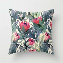 Load image into Gallery viewer, Floral Tropical plant leaves pillowcase cushion cover home decor rainforest green leaves plants throw sofa car cushion cover