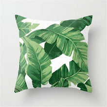 Load image into Gallery viewer, Floral Tropical plant leaves pillowcase cushion cover home decor rainforest green leaves plants throw sofa car cushion cover