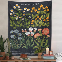 Load image into Gallery viewer, Flower Plant Tapestry Wall Hanging Botanical Art Wall Tapestries Living Room Bedroom Home Decoration Tapestry
